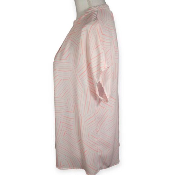 APT.9 WHITE & PINK BLOUSE SZ.L EUC - Picture 2 of 4
